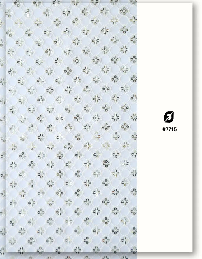 Golden Sequins Georgette Fabric