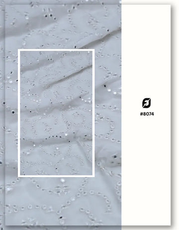 Luxury Shisha Mirror Work Lace Fabric Nigeria - 8074