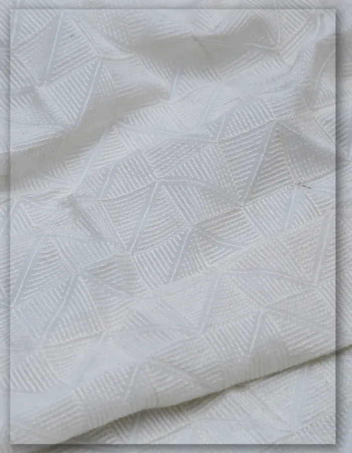 Lucknowi Chikankari Sherwani Embroidery Fabric - 8082