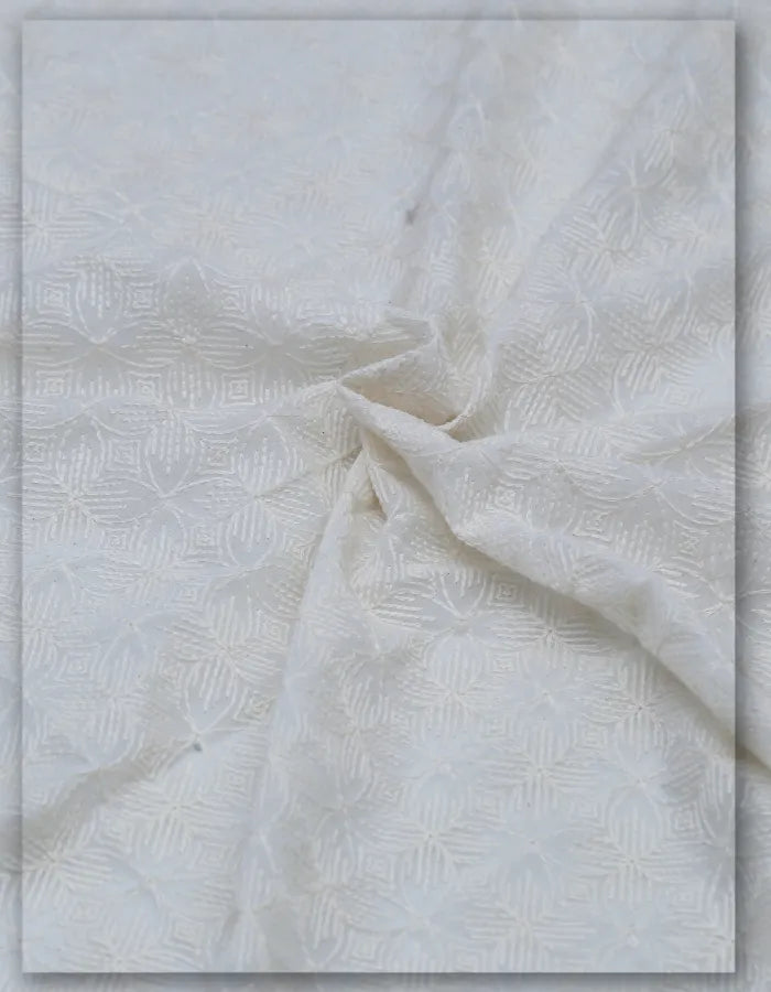 Lucknowi Wedding Sherwani Embroidery Fabric - 8083