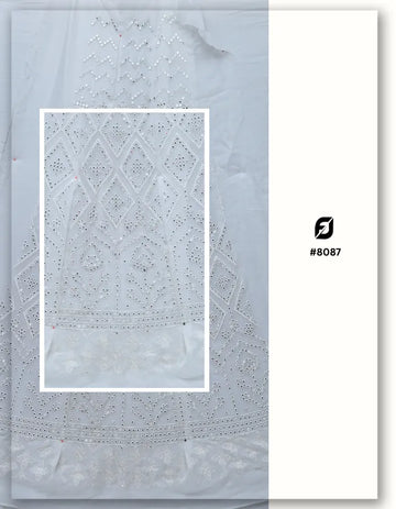 Mirror Work Embroidery Kali Fabric Partywear - 8087