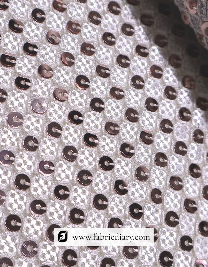 Golden embroidered fabric with viscose thread – wholesale supplier for wedding dresses