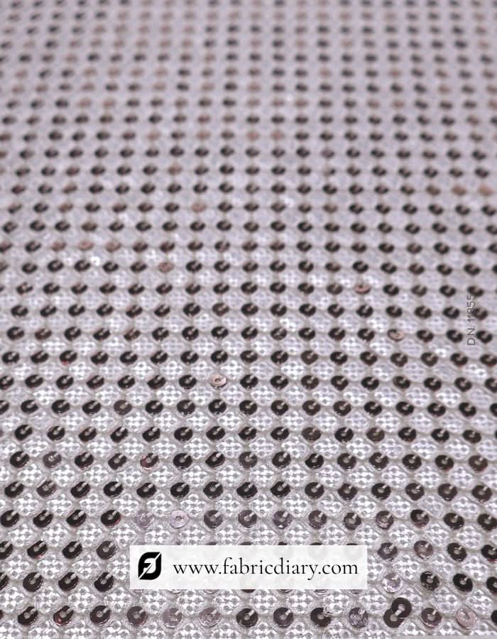 Viscose thread and sequins embroidery – bulk golden fabric for ethnic wear