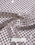 Gold designer fabric with allover sequins – custom ethnic textile exporter India