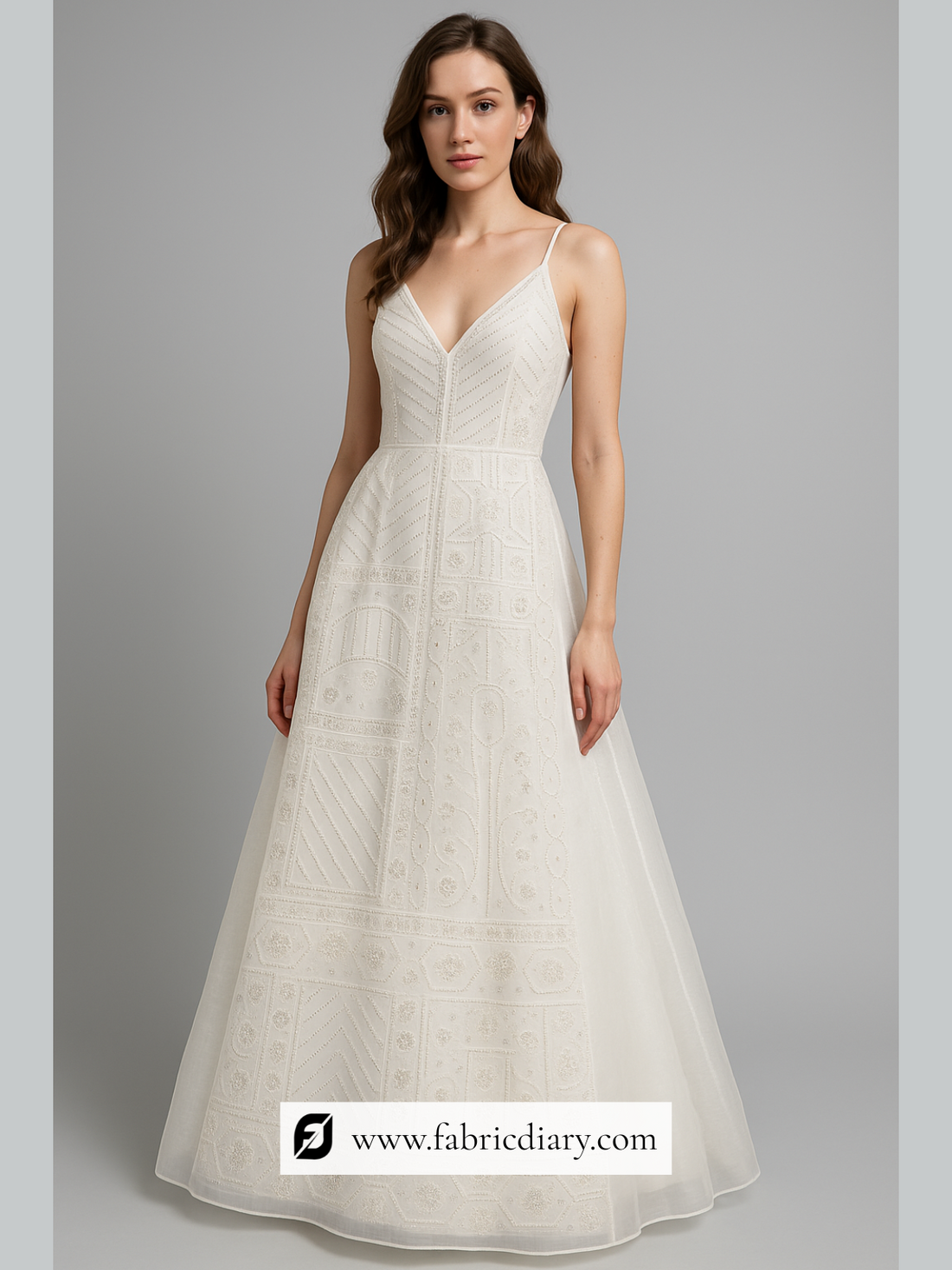 Beaded Gown Embroidery Fabric