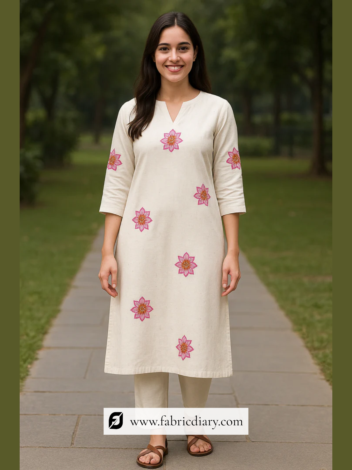 Beautiful Embroidery Cotton Kurti