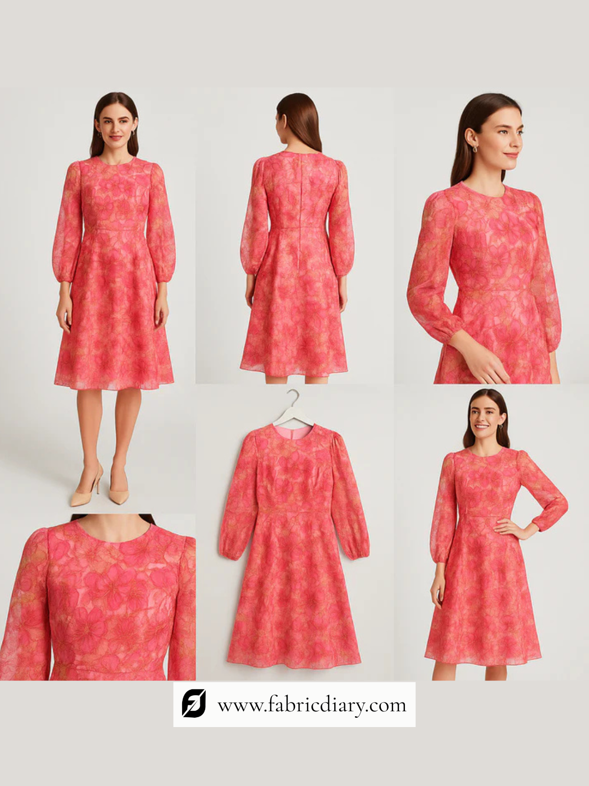 Designer position print fabric for ethnic gowns