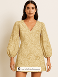 Floral printed nylon dupion with silk texture