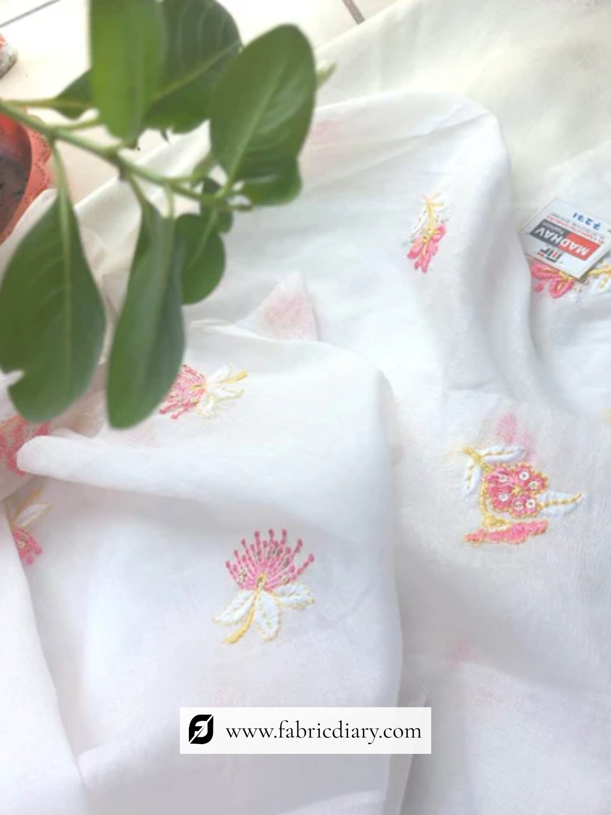 Beautiful White Cotton Embroidered Co ord Set