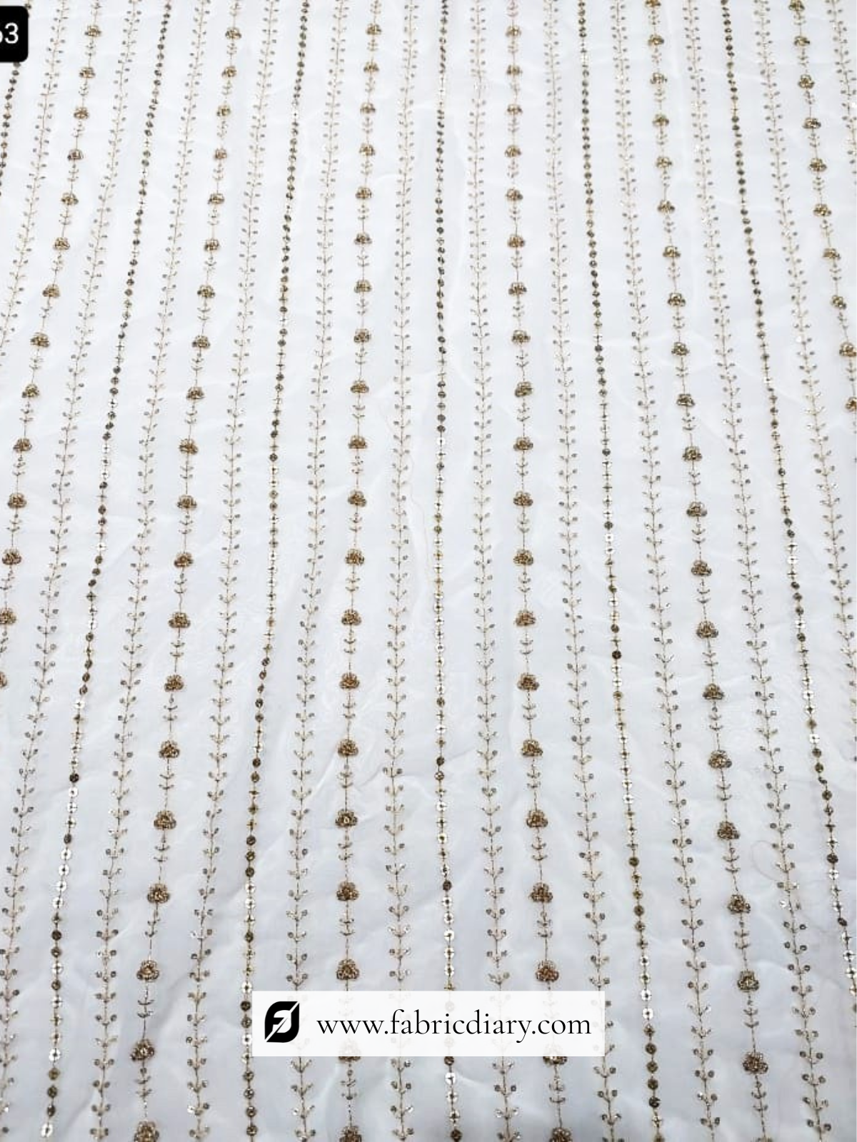 Zari work embroidery fabric for bridal lehengas