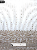 Beautiful Zari Work Lehenga Daman Embroidery Fabric