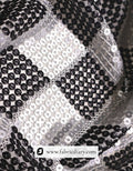 Black & White Chess Plaid 5mm Sequin Fabric for Dresses