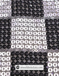 Black & white plaid sequin fabric – 5mm sequins for fashion dresses