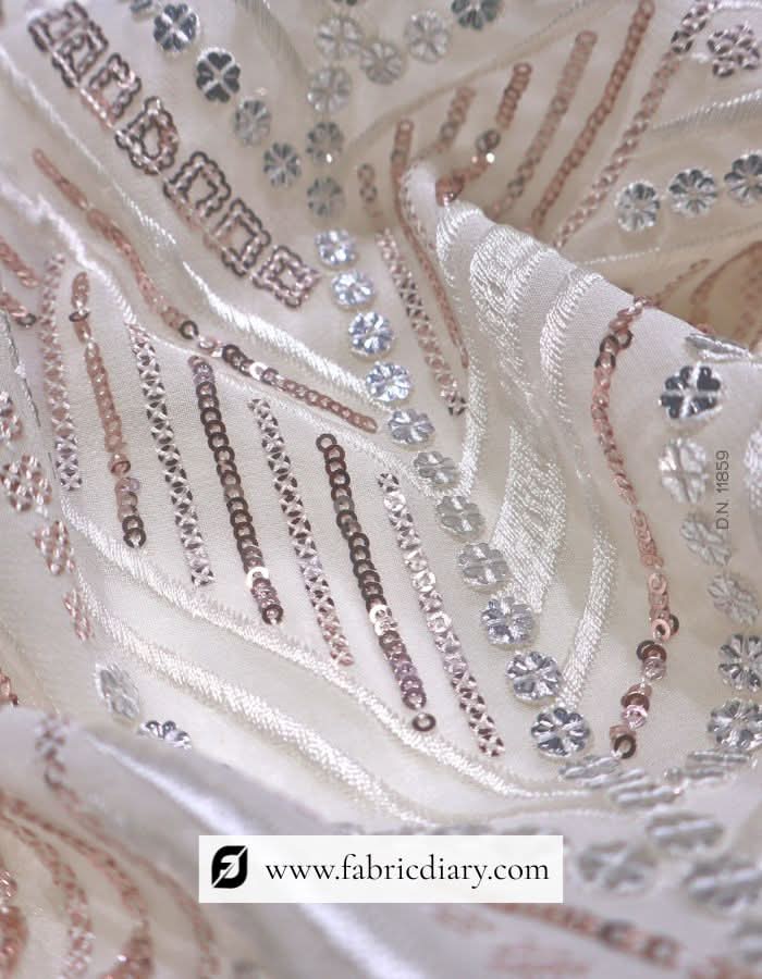 Haute Couture Sequin Fabric for Bridal & Eveningwear – #859