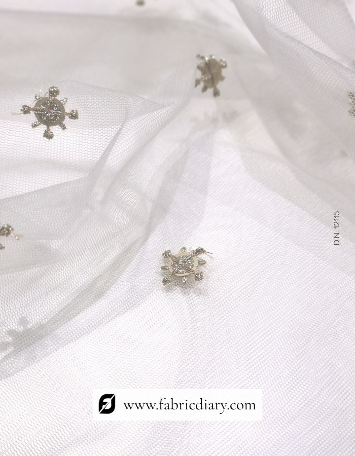 Zari Work Designer Butti Fabric – #25