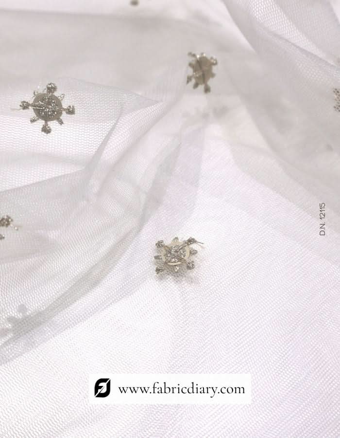 Zari Work Designer Butti Fabric – #25