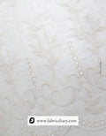 Designer floral Hakoba cotton fabric – embroidered textile for boutique dresses