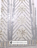 Bridal fabric with gold silver sequins – embroidered daman textile supplier