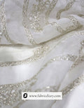 Chain stitch embroidery fabric – floral lining pattern textile for ethnic wear