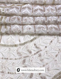 Copper and gold sequin daman fabric – embroidered material for women’s ethnic outfits