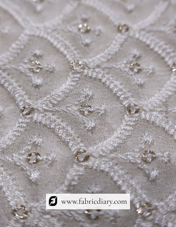 Wholesale sequin georgette fabric for women's designer wear