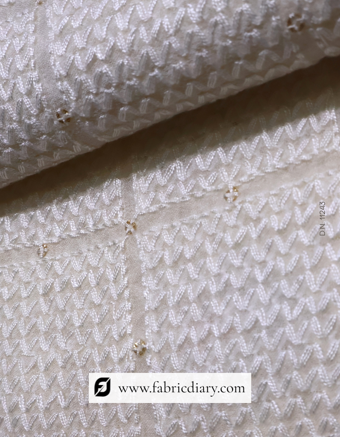 Wholesale embroidered georgette with glitter sequins for designers