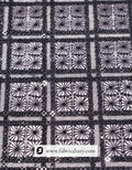 Menswear designer sequin fabric – black square embroidered textile for ethnic fashion