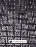 Black square sequin fabric for men – designer embroidered material for sherwani