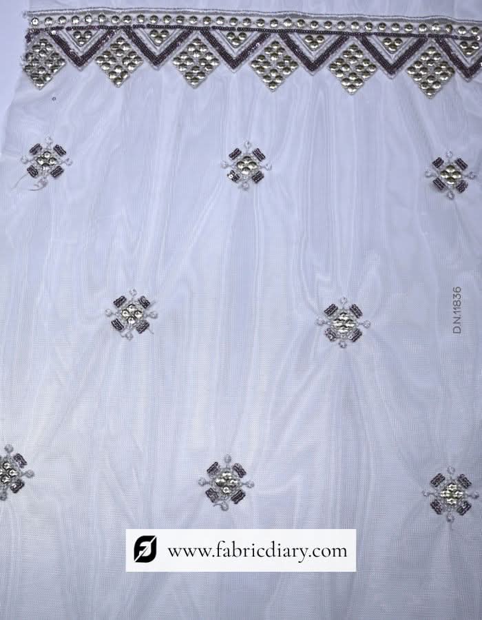 Elegant designer dupatta with sequins – traditional accessory material exporter