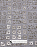 Buy geometric pattern sequin embroidered fabric online