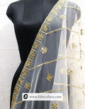 Beautiful Sequins Embroidered Designer Net Dupatta – #8726