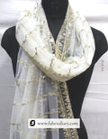 Buy designer embroidered dupatta – dyeable scarf fabric for boutiques
