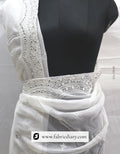 Buy dyeable embroidered dupatta – designer organza scarf for dresses