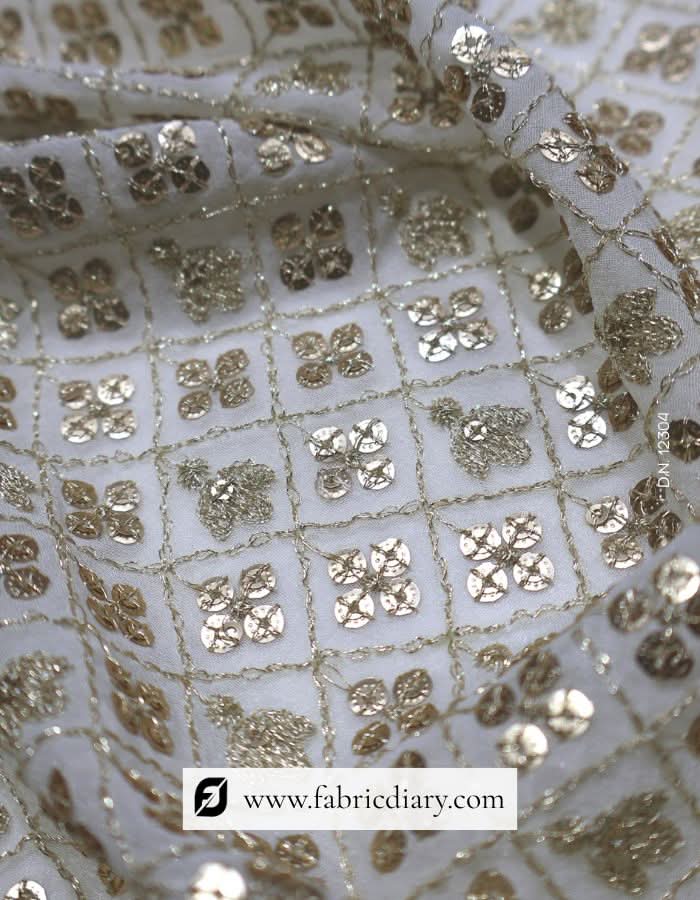 Designer Golden Blouse Fabric for Women