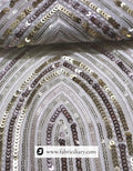 Designer Sequin Fabric for Wedding Dress in Daman Pattern
