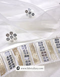 Designer mono net dupatta with two side sequin border – buy for women’s dresses