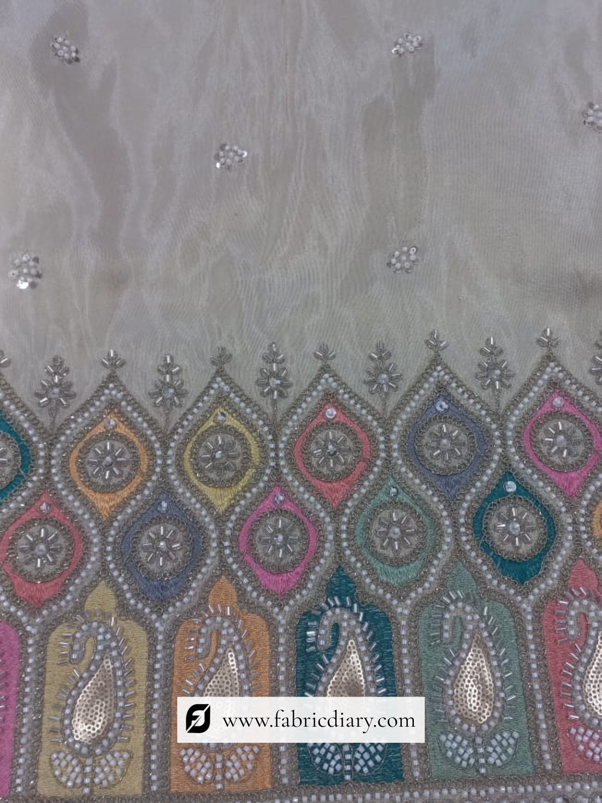 Heavy Designer Embroidered Tissue Fabric