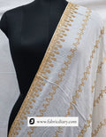 Dyeable Lining Embroidered Chinon Dupatta Fabric – #873