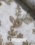 Dye-ready embroidery fabric for designer gowns