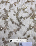 Beaded floral lace for high-end bridal dresses