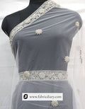 Net dupatta with embroidery – dyeable designer scarf for festive fashion