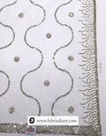 Buy dyeable light gold scarf – sequin embroidered net fabric for dresses