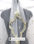 Buy dyeable sequin net scarf – embroidered material for lehenga and gowns