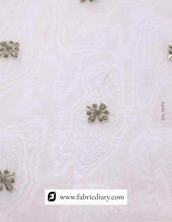 Zari work fabric with butti embroidery – buy online in bulk for dresses