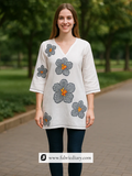 Embroidered Organic Cotton Tunic Tops