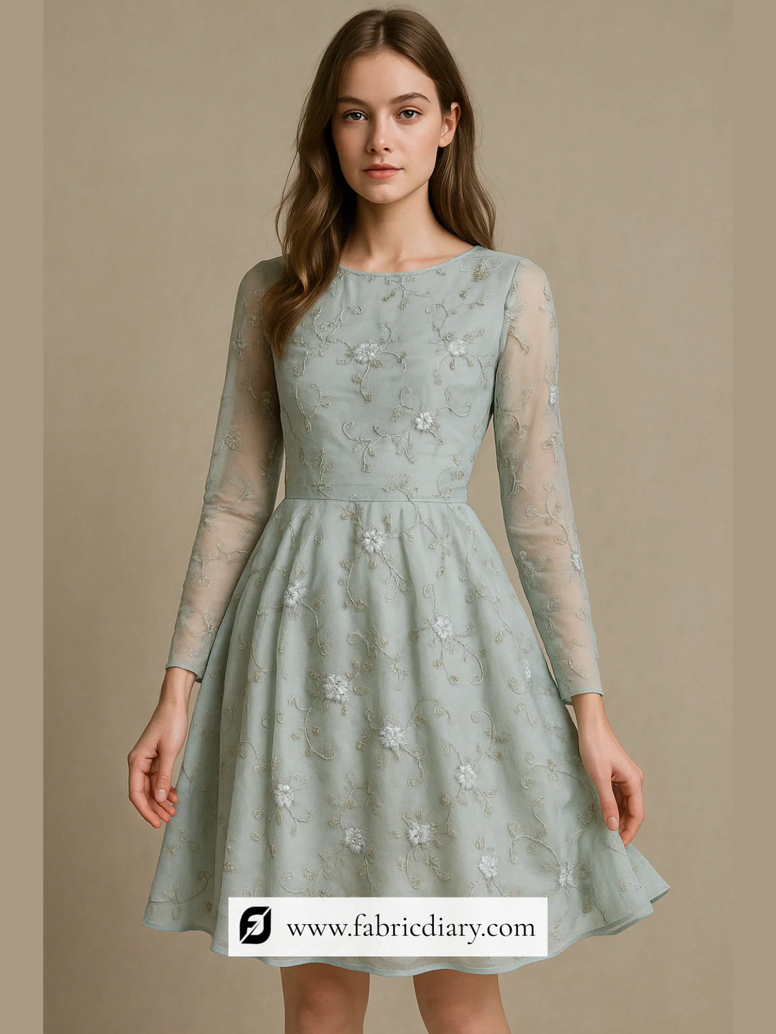 Exclusive Floral Designer Embroidered organza Fabric