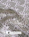 Sequins fabric for custom dress making – exclusive georgette embroidery India
