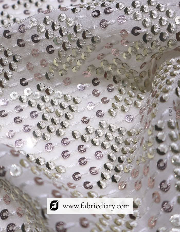 Exclusive Sequins Fabric in Allover Design on Georgette – #85