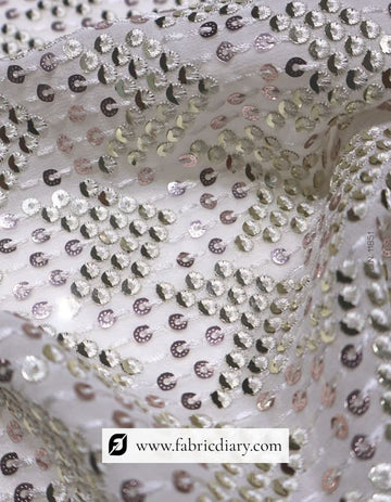 Exclusive Sequins Fabric in Allover Design on Georgette – #85