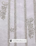Lining pattern chain stitch fabric – embroidered textile for boutique garments